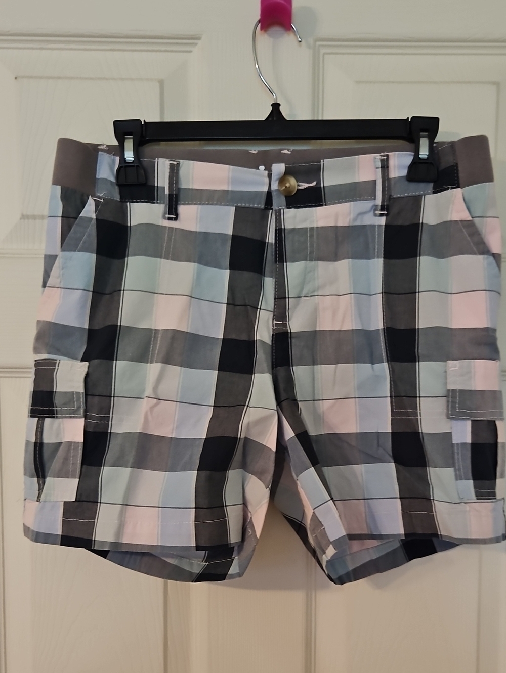 Lee Plaid Shorts in Blue, Pink & Gray
